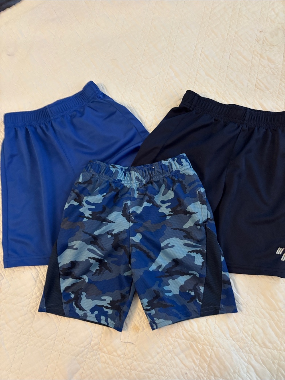 Sporto Blue Camo and Black Elastic Waistband Shorts